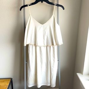Cream sundress with overlay